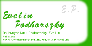 evelin podhorszky business card